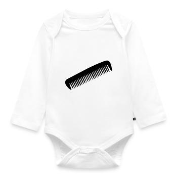 Kamm - Baby Bio-Langarm-Body - Weiß - Vorne