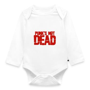 Punk's Not Dead Gamer - Organic Longsleeve Baby Bodysuit - white - Front