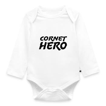Cornet Hero - Organic Longsleeve Baby Bodysuit - white - Front