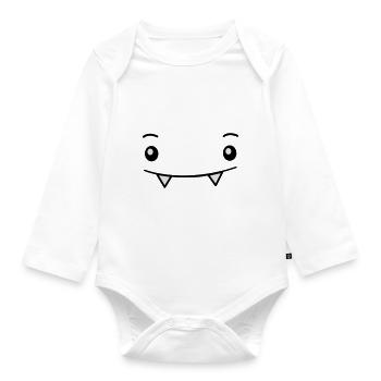 vampir - Baby Bio-Langarm-Body - Weiß - Vorne