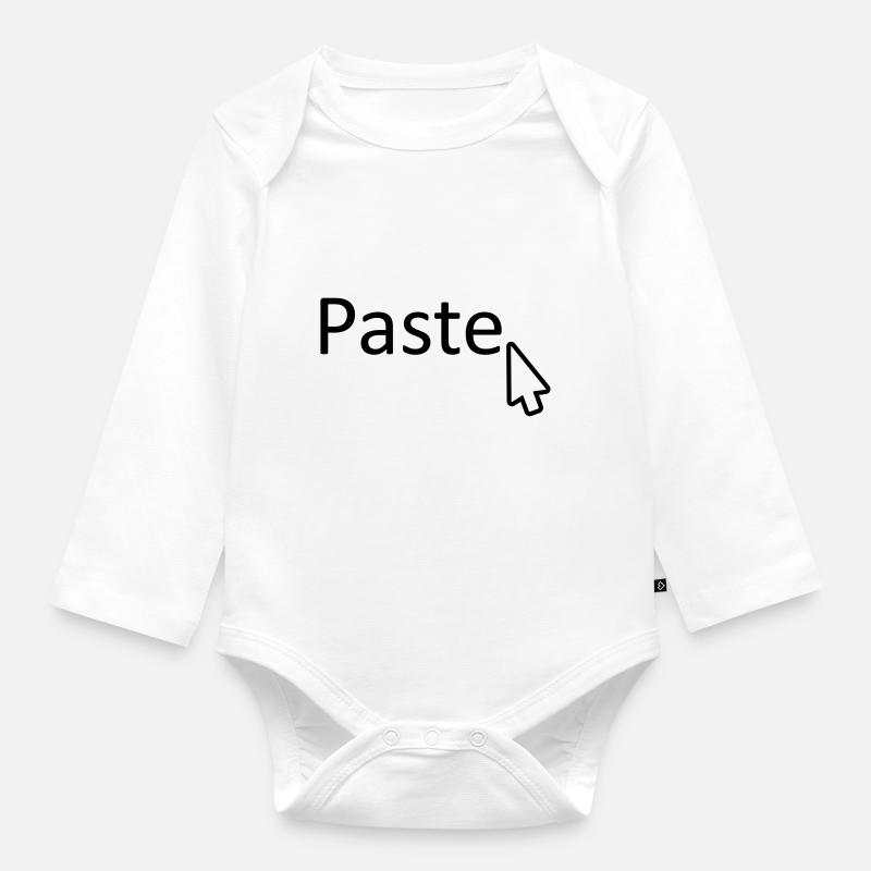 Paste - Organic Longsleeve Baby Bodysuit - white
