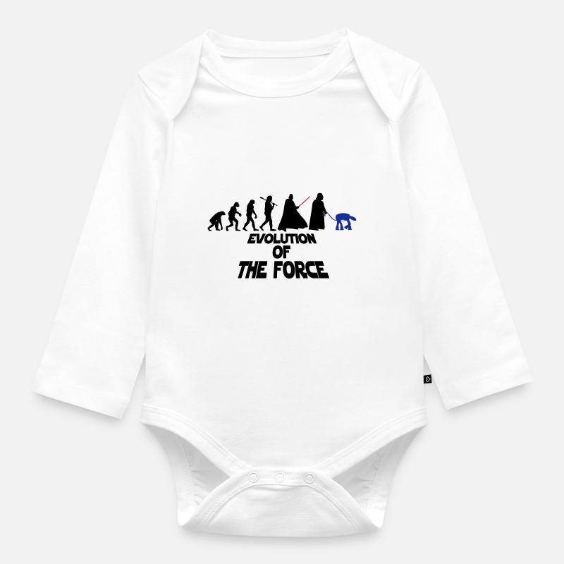 EVOLUTION OF THE FORCE - Body Bébé bio manches longues - blanc