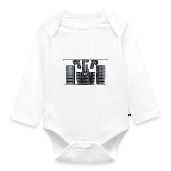 sound system - Baby Bio-Langarm-Body - Weiß - Vorne