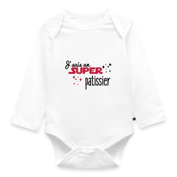 I'm a great pastry - Organic Longsleeve Baby Bodysuit - white - Front