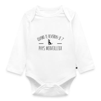 Quand te reverrai-je ? - Body Bébé bio manches longues - blanc - Devant