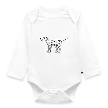 Süßer Dalmatiner - Baby Bio-Langarm-Body - Weiß - Vorne