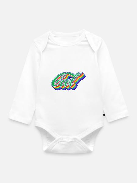 cool - Baby Bio-Langarm-Body - Weiß