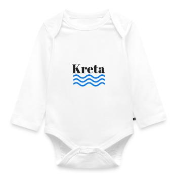 Crete shaft - Organic Longsleeve Baby Bodysuit - white - Front