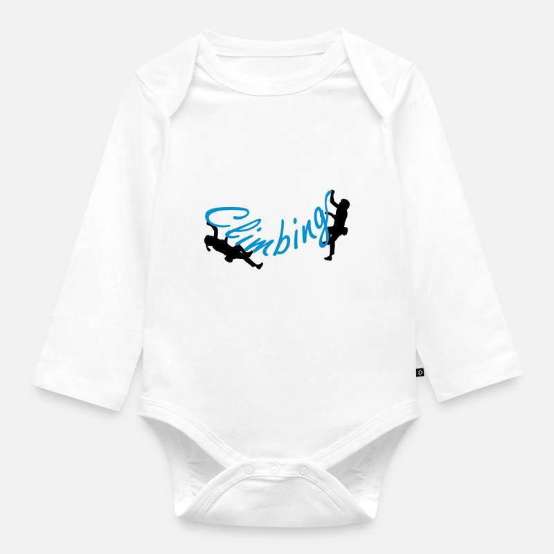 Escalade - Body Bébé bio manches longues - blanc