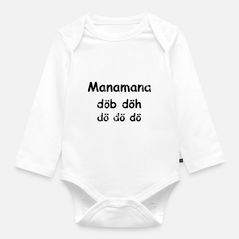 manamana - Body Bébé bio manches longues - blanc