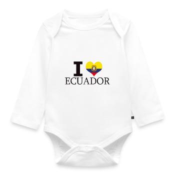 J'AIME EQUATEUR - Body Bébé bio manches longues - blanc - Devant