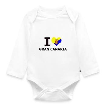 J'AIME GRAN CANARIA FLAG - Body Bébé bio manches longues - blanc - Devant