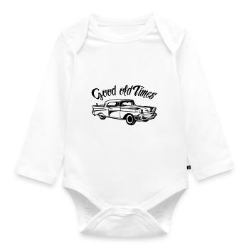 Everything was better - the good old days! - Organic Longsleeve Baby Bodysuit - white - Front