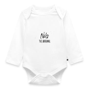 Nils - Baby Bio-Langarm-Body - Weiß - Vorne