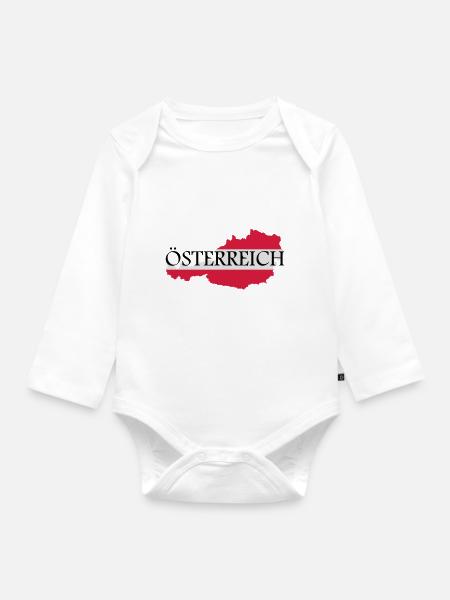 Austria - Body ecologico per neonato a manica lunga - bianco