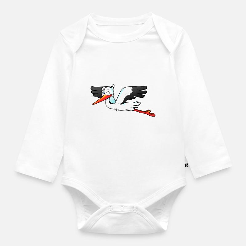 stork27 - Body Bébé bio manches longues - blanc