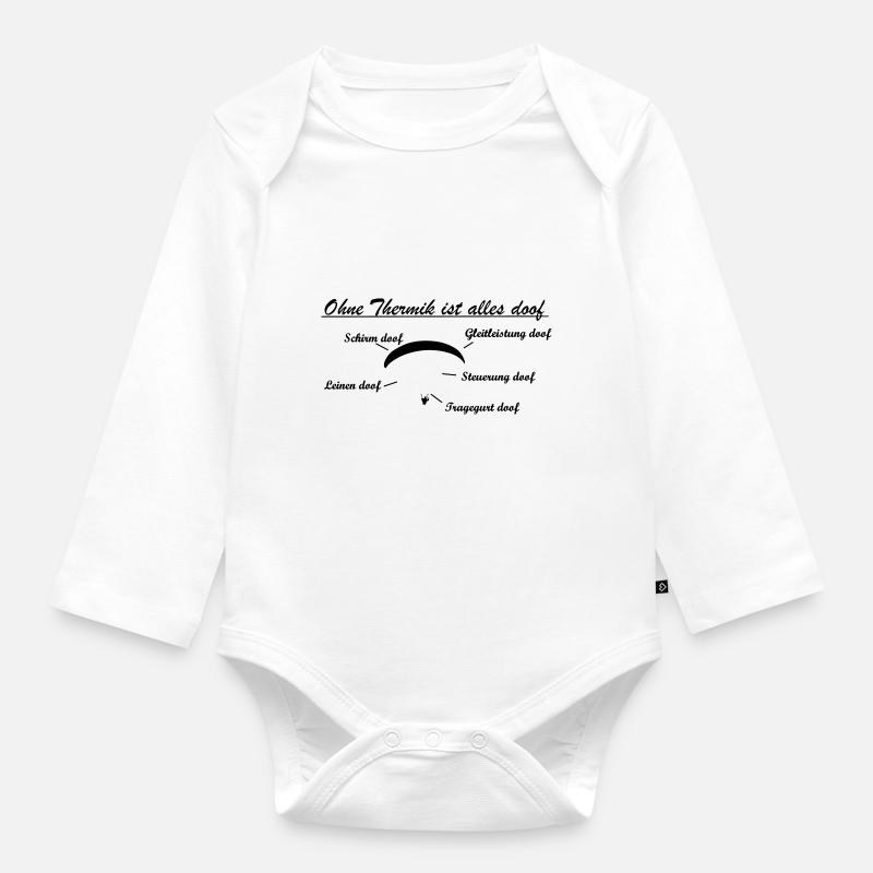 ohne thermik Geschenk - Baby Bio-Langarm-Body - Weiß
