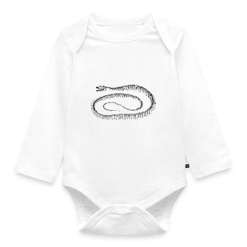Reptile skeleton - Organic Longsleeve Baby Bodysuit - white - Front