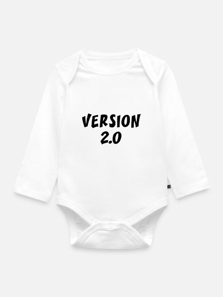 Version 2.0 - Body Bébé bio manches longues - blanc