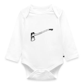ax - Organic Longsleeve Baby Bodysuit - white - Front