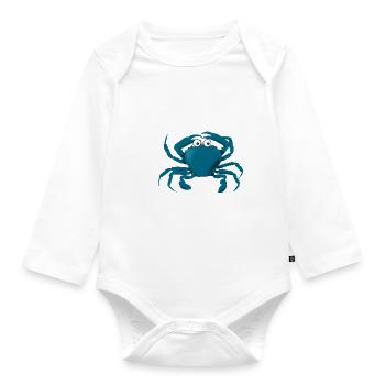 Krebs - Baby Bio-Langarm-Body - Weiß - Vorne