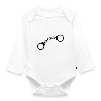 6061912 118904325 Handschellen - Baby Bio-Langarm-Body - Weiß - Vorne