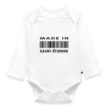 Saint-Étienne - Body Bébé bio manches longues - blanc - Devant