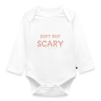 Weich, aber unheimlich - Baby Bio-Langarm-Body - Weiß - Vorne