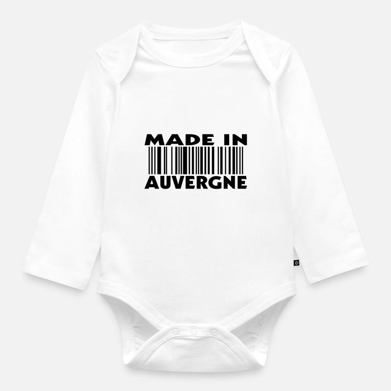 made in AUVERGNE (1c) - Body Bébé bio manches longues - blanc