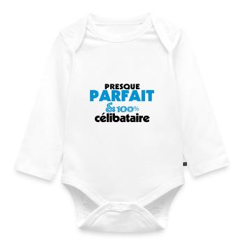 Almost Perfect - 100% SINGLE (2c) - Organic Longsleeve Baby Bodysuit - white - Front