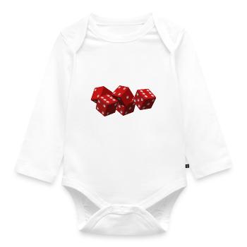 cube - Organic Longsleeve Baby Bodysuit - white - Front