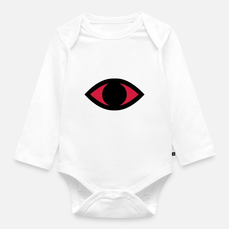 Oeil (V) - Body Bébé bio manches longues - blanc