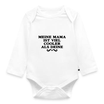 meine Mama ist viel cooler als deine - Baby Bio-Langarm-Body - Weiß - Vorne