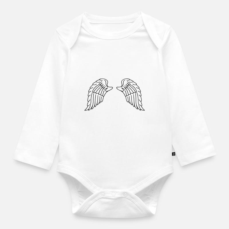 Wings - Body Bébé bio manches longues - blanc
