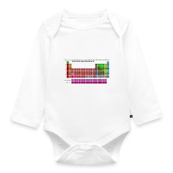 reagenzglas flask tube experiment chemistry chemie - Baby Bio-Langarm-Body - Weiß - Vorne