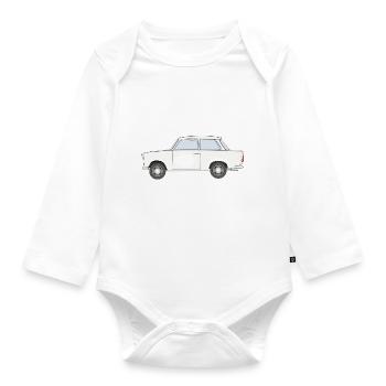 Trabbi Ostalgie Design - Baby Bio-Langarm-Body - Weiß - Vorne