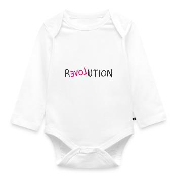 révolution - Body Bébé bio manches longues - blanc - Devant