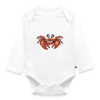 Krabbe - Baby Bio-Langarm-Body - Weiß - Vorne