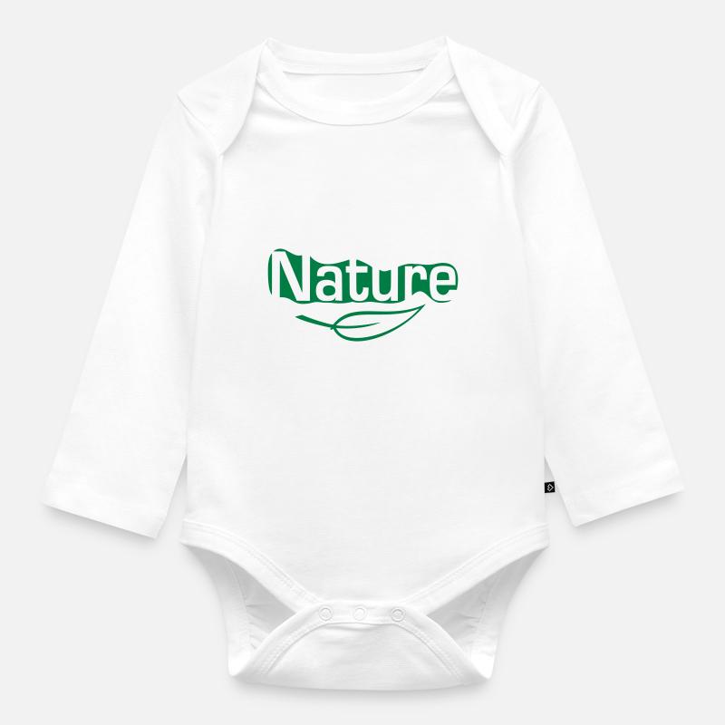 nature - Baby Bio-Langarm-Body - Weiß