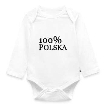 100% Polish Shirt - Baby Bio-Langarm-Body - Weiß - Vorne