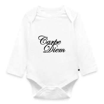 carpe diem - Body Bébé bio manches longues - blanc - Devant