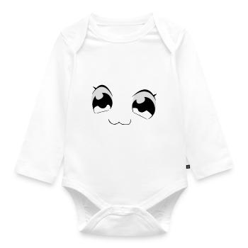 eyes - Organic Longsleeve Baby Bodysuit - white - Front