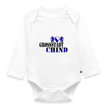 urban chind - Organic Longsleeve Baby Bodysuit - white - Front