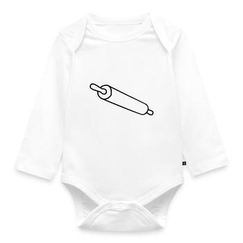 rolling_pin - Baby Bio-Langarm-Body - Weiß - Vorne
