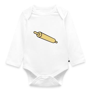 rolling_pin - Baby Bio-Langarm-Body - Weiß - Vorne
