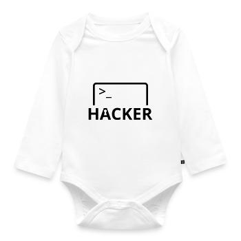 Hacker Informatiker Computer Programmierer - Baby Bio-Langarm-Body - Weiß - Vorne