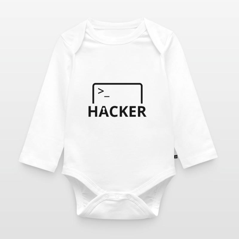 Hacker computer scientist computer programmer Organic Longsleeve Baby Bodysuit