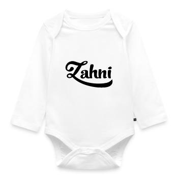Zahn - Baby Bio-Langarm-Body - Weiß - Vorne