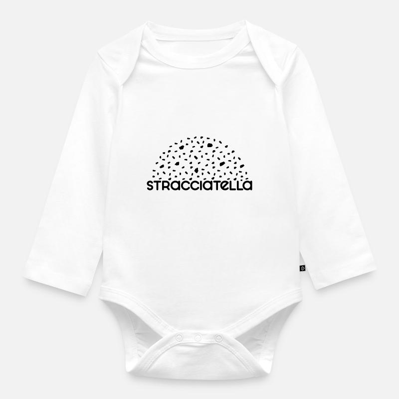 Stracciatella - Customizable - Organic Longsleeve Baby Bodysuit - white