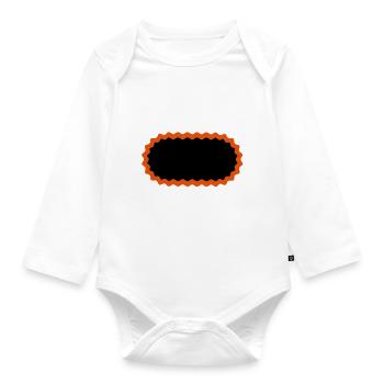 Bicycle patches - Organic Longsleeve Baby Bodysuit - white - Front